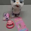 Gray Walking Cat Set Interactive Toy Cat for Girl Repeat What You Say Toy Kitten Talking Singing Dancing Touch Control Robot for Kid with Leash Wagging Tail Nodding Plush Electric Kitty