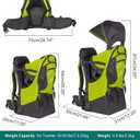 Baby Backpack Carrier, Safe Toddler Hiking Backpack Carrier Camping Child Carriers with Rain Cover Child Kid Sun Shade Large Storage Insulated Pocket, Adjustable Padded Children Seat