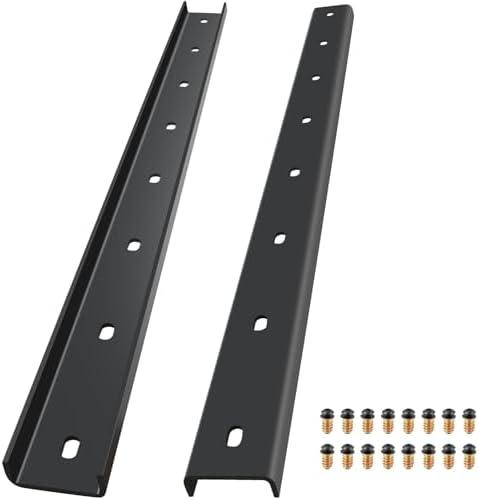 Sanbege 2 Pack C Channel Steel with Bolts, 30" Long x 1/2" Leg Support Bracing, Hidden Metal Brackets for Live Edge Table Top, Slab Furniture, Woodworking (Black) Sanbege 2 Pack C Channel Steel with Bolts, 30" Long x 1/2" Leg Support Bracing, Hidden Metal Brackets for Live Edge Table Top, Slab Furniture, Woodworking (Black)