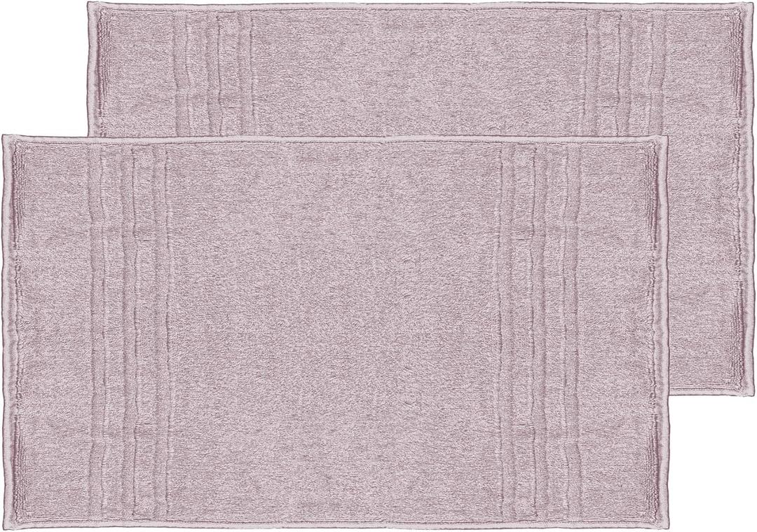 Mosobam Luxury Turkish Set of 2 Bath Mat 20X34 Lavender Aura 1000 GSM Bamboo Viscose & Aegean Turkish Combed Cotton