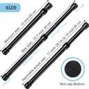 2 x Spring Tension Rod, Goowin Small Tension Rod, 5/8" Diameter No Drilling Expandable Short Tension Rods Spring Rods, Tension Rods for Closet, Cupboard, Hanging Clothes, Black, 3 Pack (10-15.7 inch)