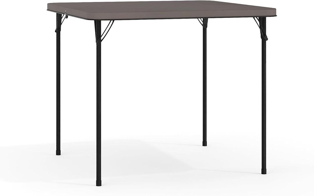 Flash Furniture Square Plastic Folding Table, 3 ft, Dark Gray Flash Furniture Square Plastic Folding Table, 3 ft, Dark Gray