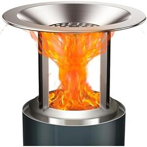 Heat Deflector for Solo Stove Mesa XL 7" Fire Pit, Maximizes Heat Radius & Redirects Warmth, 304 Stainless Steel with 3 Detachable Legs for Solo Stove Mesa XL Accessories, 10.5 "(D) x 6"(H)