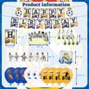 Football Themed Kids Birthday Party Decorations Set - Balloons, Banner, Tablecloth, Stickers - Football Theme Party Supplies