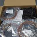 WB30M1 WB30M2 Electric Stove Burners & WB17T10006 Terminal Block Kit & WB31M19 WB31M20 Black Porcelain Burner Drip Pans Set Fit for G-E Ken-More Hot-Point Electric Range Burner Set by Fetechmate