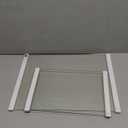 2PCS Glass Cutting Board with Silicone Grip, 80% Stronger Shatter Resistance and Slip Resistance,No Scratches/Microplastic-Free,Dishwasher Safe, Non Toxic Chopping Board for Kitchen (White)