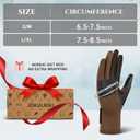 Winter Gloves for Women - Touchscreen Spandex Fleece Lining Cold Weather Gloves Anti-slip Driving Gloves (Black)