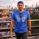 SCOBAR Chicago Baseball T-Shirt (Blue, XXL)