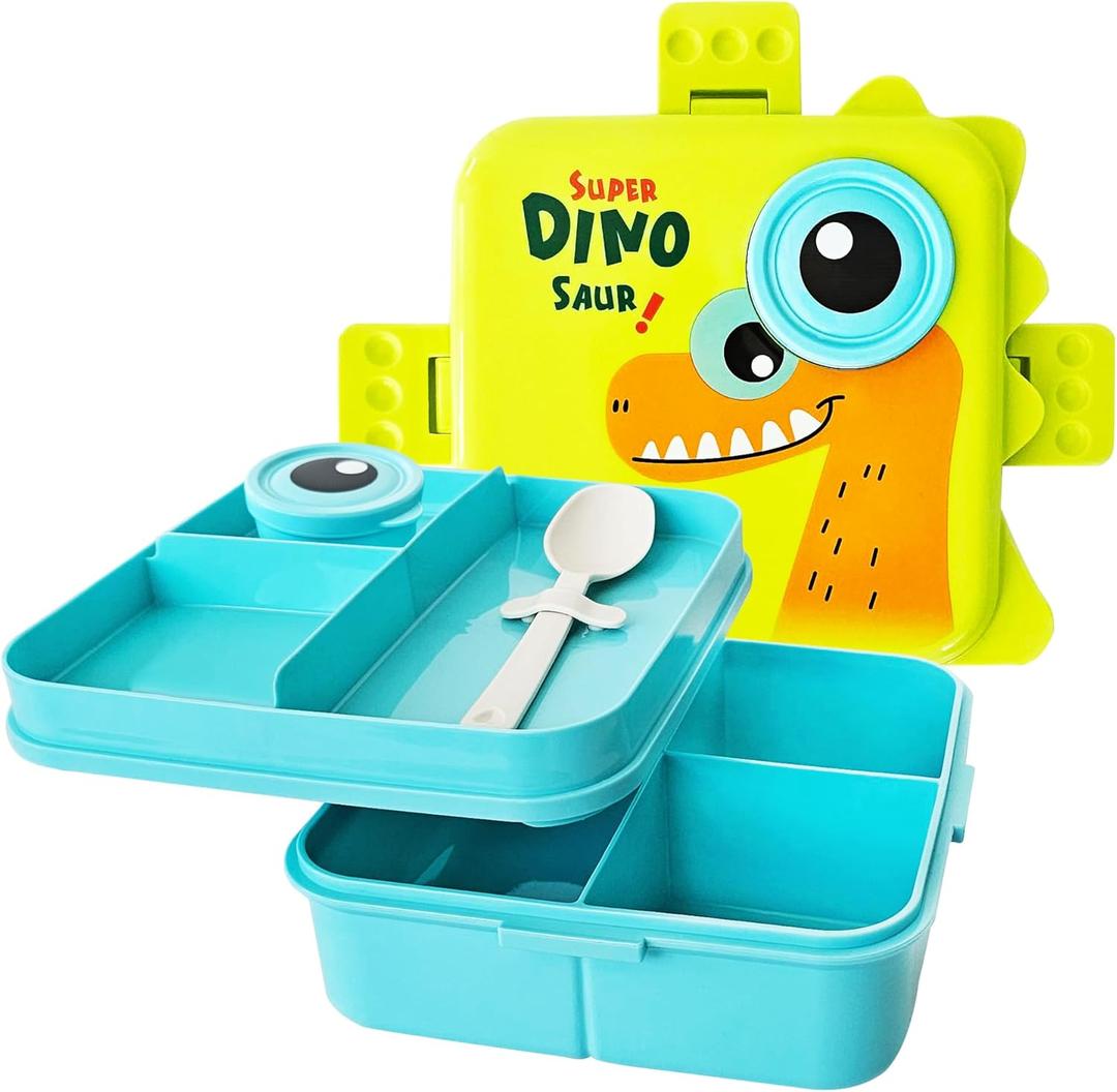 Bento Box for Kids Toddler Lunch Containers for Kids Lunch Boxes, Kids School Bento Lunch Box, Leak proof Lunch Containers, Dinosaur Lunch box
