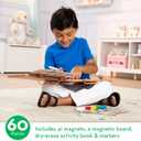 Melissa & Doug Natural Play: Play, Draw, Create Dinosaurs, Drawing Activity Set & Magnet Kit - Reusable Mess-Free Travel Activity Toy for Ages 3+(41 Magnets, 5 Dry-Erase Markers)