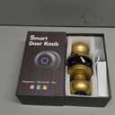 eLinkSmart Fingerprint Door Lock Smart Door Knob with Key Keyless Entry Door Lock for Bedroom Apartment with Privacy Mode Clear Voice Prompt Bluetooth App Control Glod