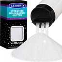 LEOBRO White Glitter, 180g/6.35oz Holographic White Fine Glitter for Crafts, Resin, DIY Arts and Crafts Christmas Decorations