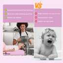 Kids, Toddlers, Waterproof Shampoo Mat with Phone Holder and Entertainment Bar, Shampoo Mat Over The Sink, Tears-Free for Kids, Foldable and Portable Shampoo Bowl