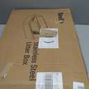 XL Open Top Stainless Steel Litter Box with High Sides, Gray