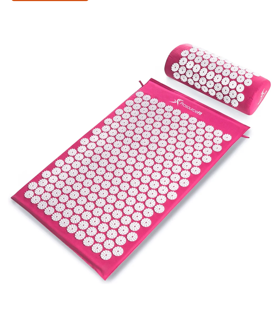 ProsourceFit Acupressure Mat and Pillow Set for Back/Neck Pain Relief and Muscle Relaxation