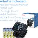 Beurer BC54 Wrist Blood Pressure Monitor with Bluetooth, Irregular Heartbeat Detector, Risk Indicator, Accurate Large Display, and Travel Case, Wrist Cuff up to 120 Memory Sets