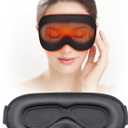 Sleep Mask, EVA BELLE Heated Eye Mask, Electric Sleeping Eye Mask, Warm Eye Compress Mask for Stye Relief, Adjustable Temperature & Timer, Electric Eye Heating Pad for Men Women-Graphene Heating (Black)