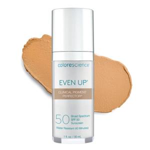 Colorescience Even Up Clinical Pigment Perfector, Water Resistant, Mineral Facial Sunscreen & Primer, Broad Spectrum 50 SPF UV Skin Protection, 1 Fl Oz