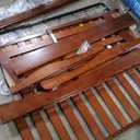 Wooden Bedframe Dark Walnut Colour Unknown Size