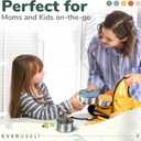 Everusely - Stainless Steel Containers with Lids - Set of 5, Muted Collection - Leakproof Stainless Steel Food Containers - Nesting Snack Holders - Metal Lunch Box - Portable & Reusable Meal Kit