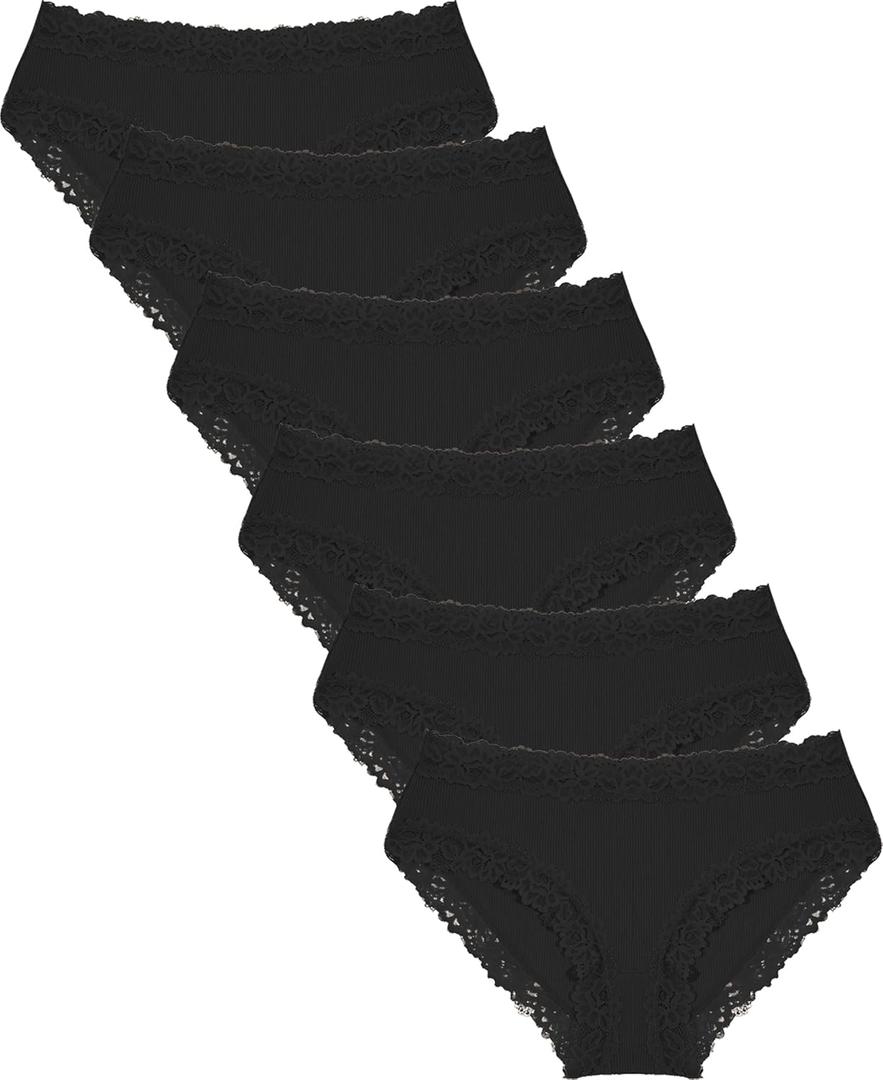 FINETOO Womens Underwear Cotton Bikini Underwear for Women Lace Wasit Hipster Panties Soft Breathable Briefs 6 Pack (X-Large) FINETOO Womens Underwear Cotton Bikini Underwear for Women Lace Wasit Hipster Panties Soft Breathable Briefs 6 Pack (X-Large)