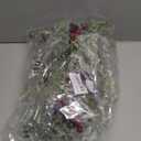 6' Long Snowy Artificial Pine and Cedar Christmas Garland with Pine Cones Red Berries Winter Greenery Garland for Christmas Wedding Winter Seasonal Holiday Table Runner Centerpiece Mantel Decoration