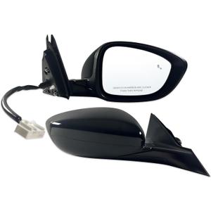 Right Passenger side Mirror Fits 2018-2022 Honda Accord LX, Sport With Power Glass, Heated, Blind Spot Detection and Manual Folding Match to Crystal Black Pearl Replace HO1321329 (7Pins)