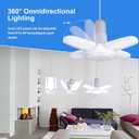 2 Pack LED Light Bulb 35 Watt (150W Equivalent), Mini LED Garage Light E26 Base Daylight 6500K, Super Bright Deformable Bulbs for Workbench, Porch, Basement