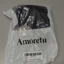 Amoretu Short Sleeve Tunic Tops Loose Fit for Women Crew Neck Tunic Tshirt (Medium, Black)