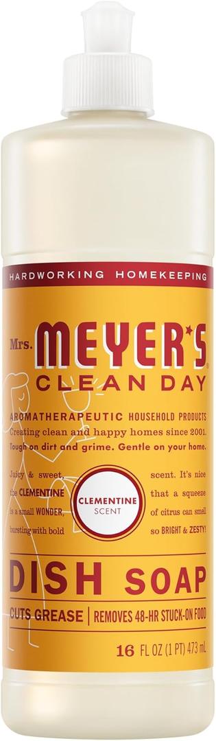 6 x MRS. MEYER'S CLEAN DAY Liquid Dish Soap, Clementine Scent 16 Fl Oz