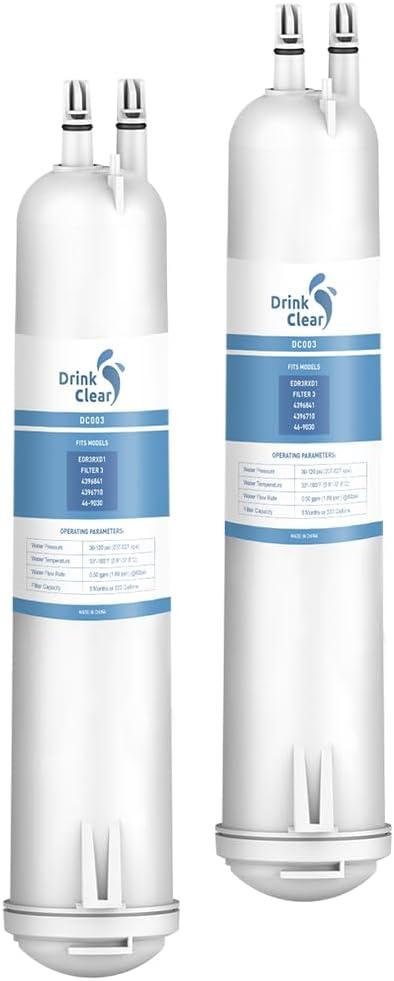 EDR3RXD1 Water Filter Replacement, Compatible with 4396841, Filter 3, 4396710, Kenmore 46-9083, 46-9030 Refrigerator Water Filter, 2 Pack
