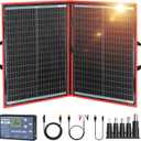 DOKIO 100W Portable Foldable Solar Panel Kit for 12V Battery ChargingFolds to 19 x 26 in and weighs 5.3 lb; includes controller and dual USB; for 12V batteries, power stations and camping missing pieces