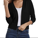 Urban CoCo Women's 3/4 Sleeve Cropped Cardigan Sweater Elegant Shrugs for Women, S Size