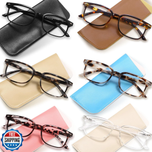NOVIVON 6 Pack Reading Glasses for Women, Reading glasses men, Blue Light Blocking Readers, Computer eye glasses, Cheaters +1.25