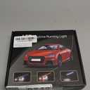 Qasim Sequential LED Strip, 12inch Car LED Flexible Strip Lights Turn Signal Switchback White/Amber Daytime Running Light for Headlights Retrofit-1Pair (11.8 inches)