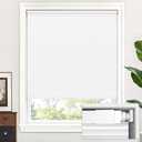 LazBlinds No Drill Cordless Cellular Shades, 32 1/2"W × 64"H, Silver White