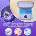 Mini Washing Machine 16L Foldable Small Washer for Underwear, Socks, Baby Clothes - 3 Cleaning Modes with Spin Dryer Basket Ideal for Apartment, RV, Travel, Dorm