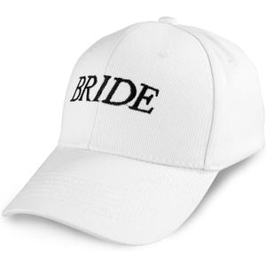 Bride Baseball Hat, Bachelorette Party Baseball Cap Beach Hats for Women Cute Hats for Bridesmaids Bride to Be Gift Engagement Party Supplies for Adults Teenager (White)