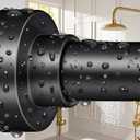 YNL Shower Curtain Rod 34-82 (2.8-6.8ft) Inches, Adjustable Spring Shower Rod No Drilling, Non-Slip, Never Rust, Stainless Steel, Suitable for Bathroom Window Living Room, Matte Black