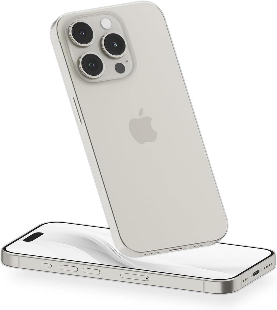 PEEL Super Thin Case for iPhone 15 Pro (Clear Hard)  Sleek Minimalist Design, Branding Free, Ultra Slim  Protects & Showcases Your Device