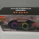 Portable Bluetooth Speaker Wireless, 180W Max Loud Waterproof Speakers, Bass Boost Boom Box for Party and Outdoor, w/2*Subwoofer, 2*Tweeter, DSP, IP65, 24H, TWS, TF, USB, AUX (Black-Orange)