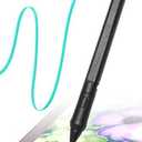 SonarPen - Pressure Sensitive Smart Stylus Pen with Palm Rejection and Shortcut Button. Battery-Less. Compatible with Apple iPad/iPhone/Android/Switch/Chromebook (Aqua Green)