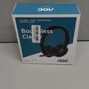 AOC Wireless Headset with Mic for Work, Bluetooth 5.4 Headphones with Noise Canceling Microphone, USB C, 30H, Clear Calls & Mic Mute for PC, Laptop, Cell Phones, Zoom - Black