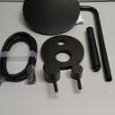 Delta Modern 14 Series Round Rain Shower System Faucet Set, Rainfall Matte Black Shower Head and Handle Set, Valve Trim Kit, 10 Inch, Matte Black 342702-BL