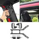 Voodonala For Jeep JK Black Metal Grab Handles Kit For 2007-2018 Jeep Wrangler JK JKU 2& Unlimited 4 Door 4pc Upgraded Version