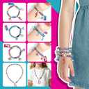 DIY Sticker Bracelet Maker, with 350pcs Mini Rolls Stickers, 12 Cute Pendants &Collect Book,Jewelry Necklace Making Kit,Fun Arts and Crafts for Kids 5-12, Birthday Party Gift,Toys for 5 Year Old Girls