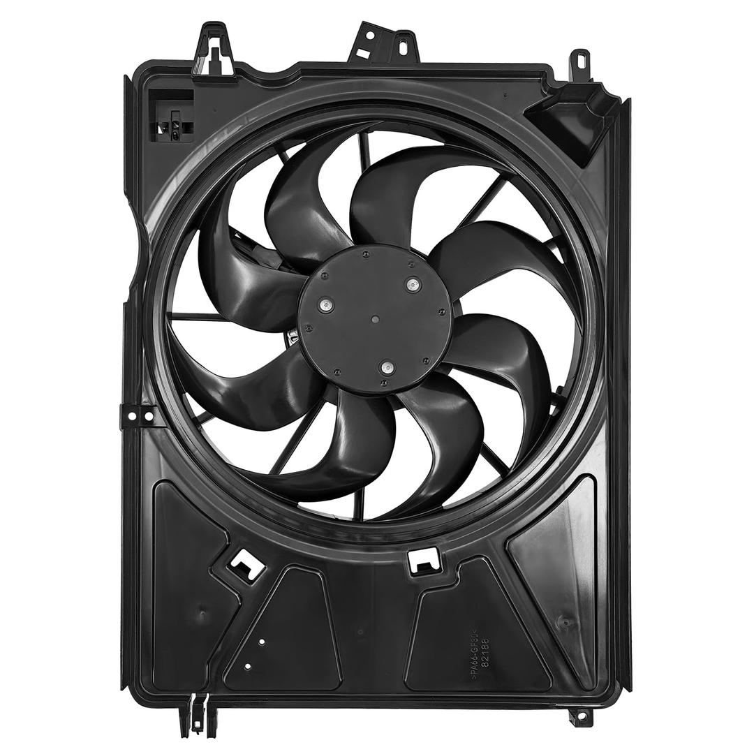 68552370AA Engine Radiator Cooling Fan Assembly Replacement for Fiat 500X for Jeep Renegade 2019 2020 2021 2022 2023 L4 1.3L Replace 58486673 58486673