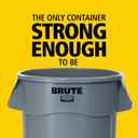 Rubbermaid Commercial Products BRUTE Heavy-Duty Round Trash/Garbage Can, 10-Gallon, Yellow, Outdoor Waste Container for Landscapers/Construction/Restaurants/Back of House/Offices/Warehouses