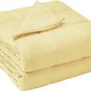 yescool Weighted Blanket for Adults (20 lbs, 60 x 80, Yellow) Cooling Heavy Blanket for Sleeping Perfect for 190-210 lbs, Queen Size Breathable Blanket with Premium Glass Bead, Machine Washable