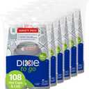 Dixie To Go Paper Coffee Cups With Lids, 16 oz, 108 Count (6 packs of 18 cups), Disposable Insulated Paper Cups for On-The-Go Hot or Cold Beverages
